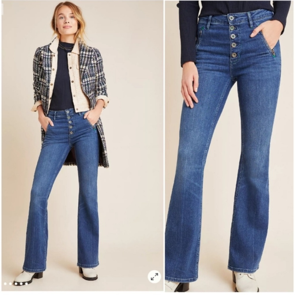 PILCRO • ANTHROPOLOGIE High Rise Bootcut/Flare Jeans Size 28